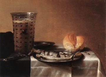 古典的な静物画 Painting - ニシンのある静物画 ピーテル・クラース